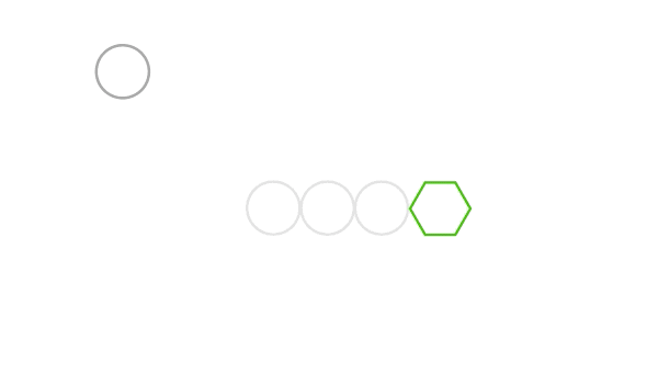 Animated pendulum made of basic shapes
