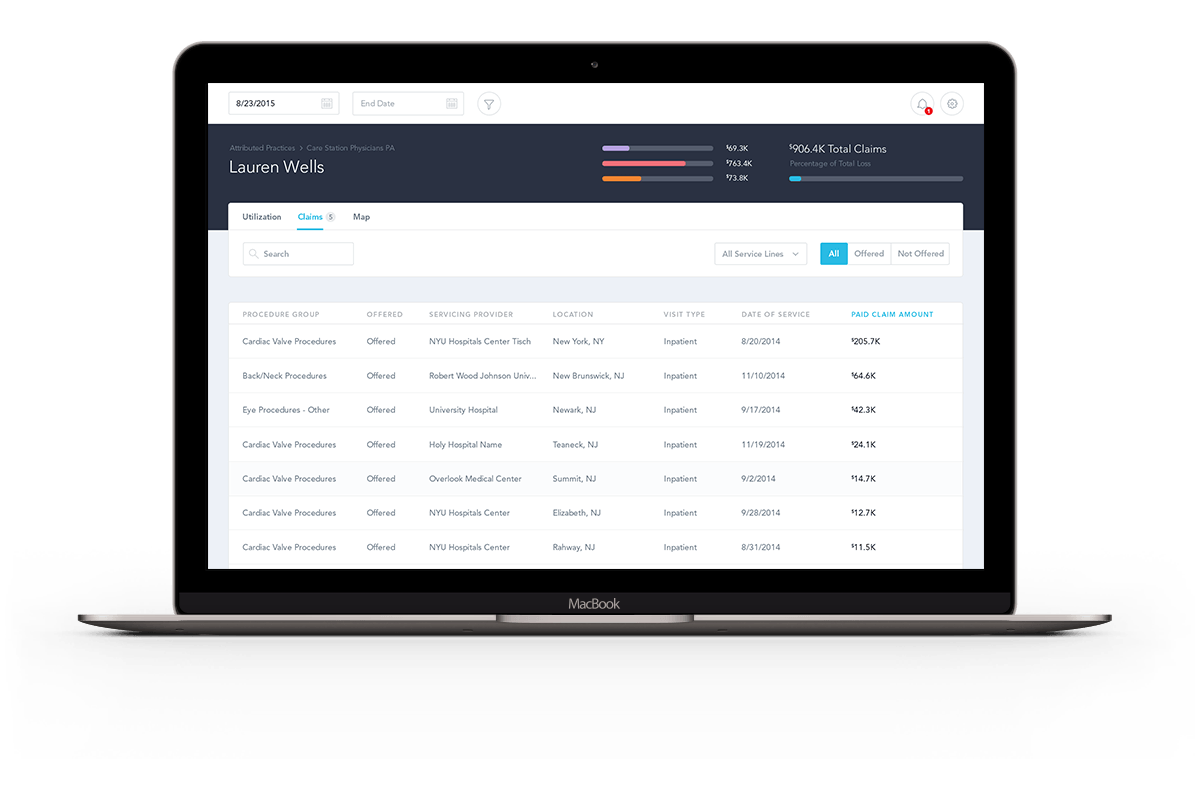 the insurer's desktop app